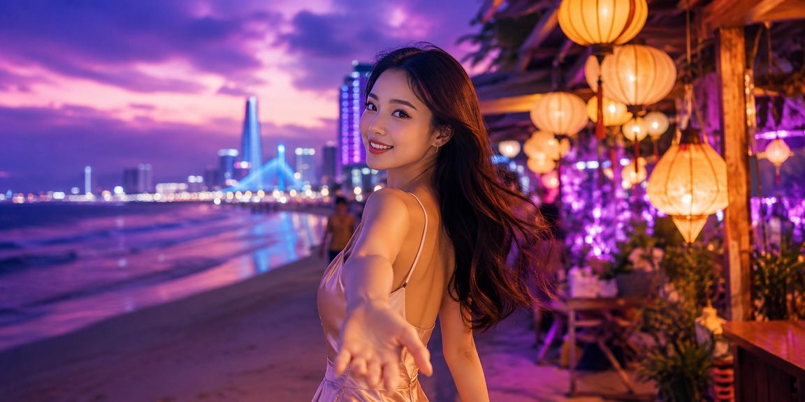 Người dùng tại Đà Nẵng xem ưu đãi cược thể thao hitclup tại chợ đêm sôi động