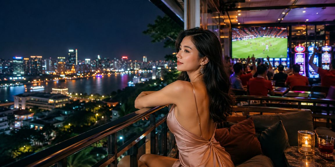Người dùng tại Hà Nội theo dõi ưu đãi tiền thưởng hitclup qua laptop bên cà phê