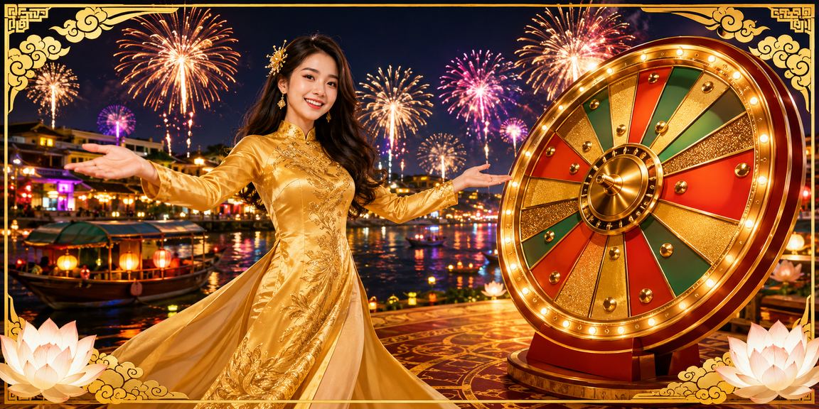 Cảnh chơi roulette trực tuyến với không khí văn hóa Việt Nam trên nền tảng hitclup